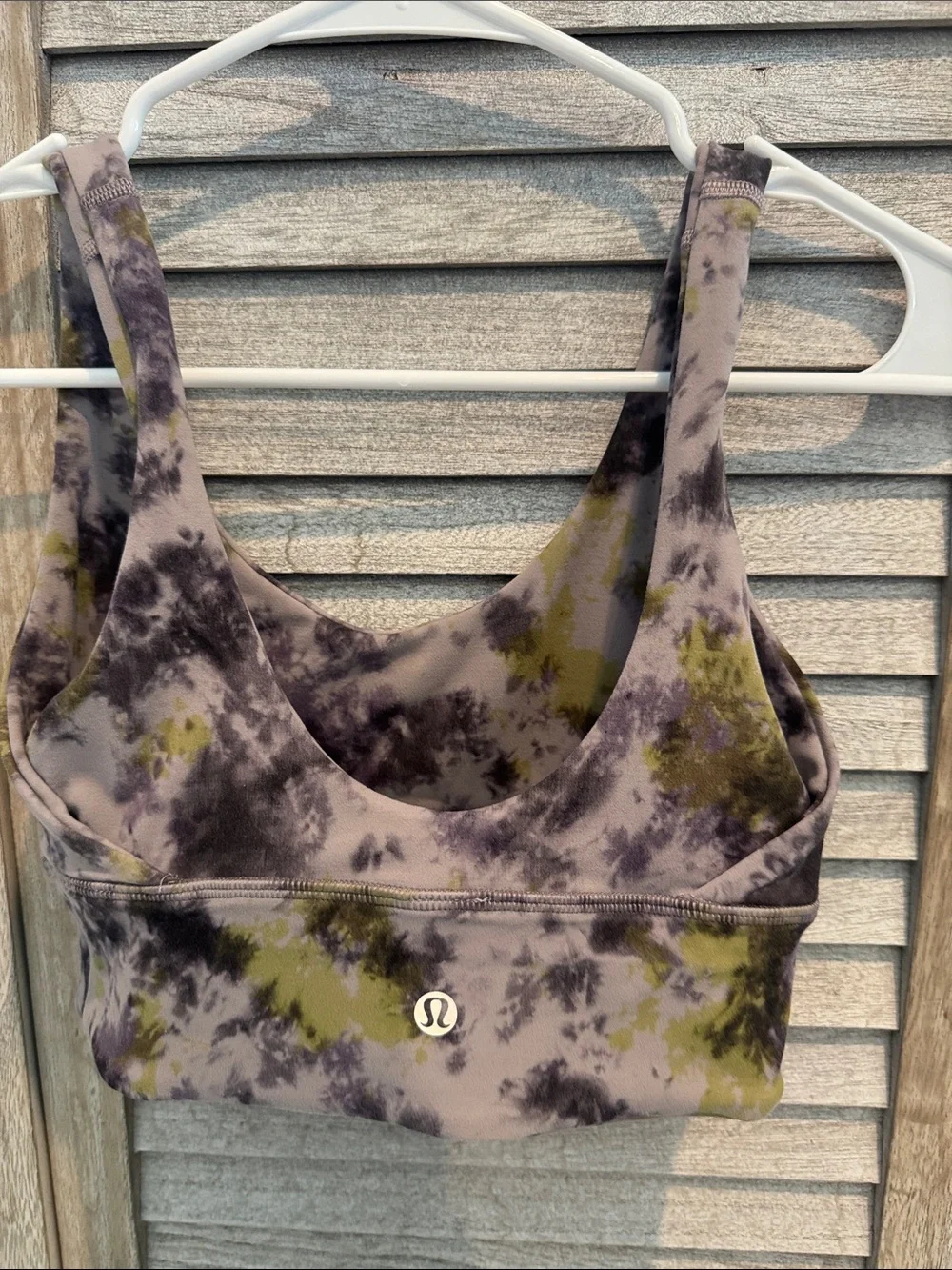 Lululemon Aligh reversibleBra Tie-Dye Crop - Olive & Gray multicolor Size 4